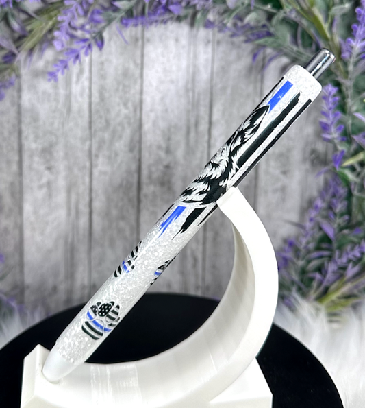 Handmade K9 Police dog glitter pen with free refill