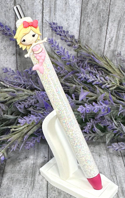 Handmade Mermaid glitter pen  with free refill