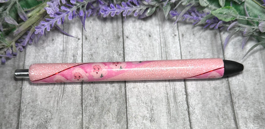 Handmade Christmas Pink Santas glitter pen with free refill 3
