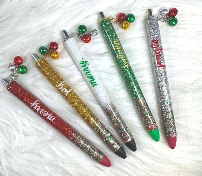 Custom Order Handmade Jingle Bells pens with free refill