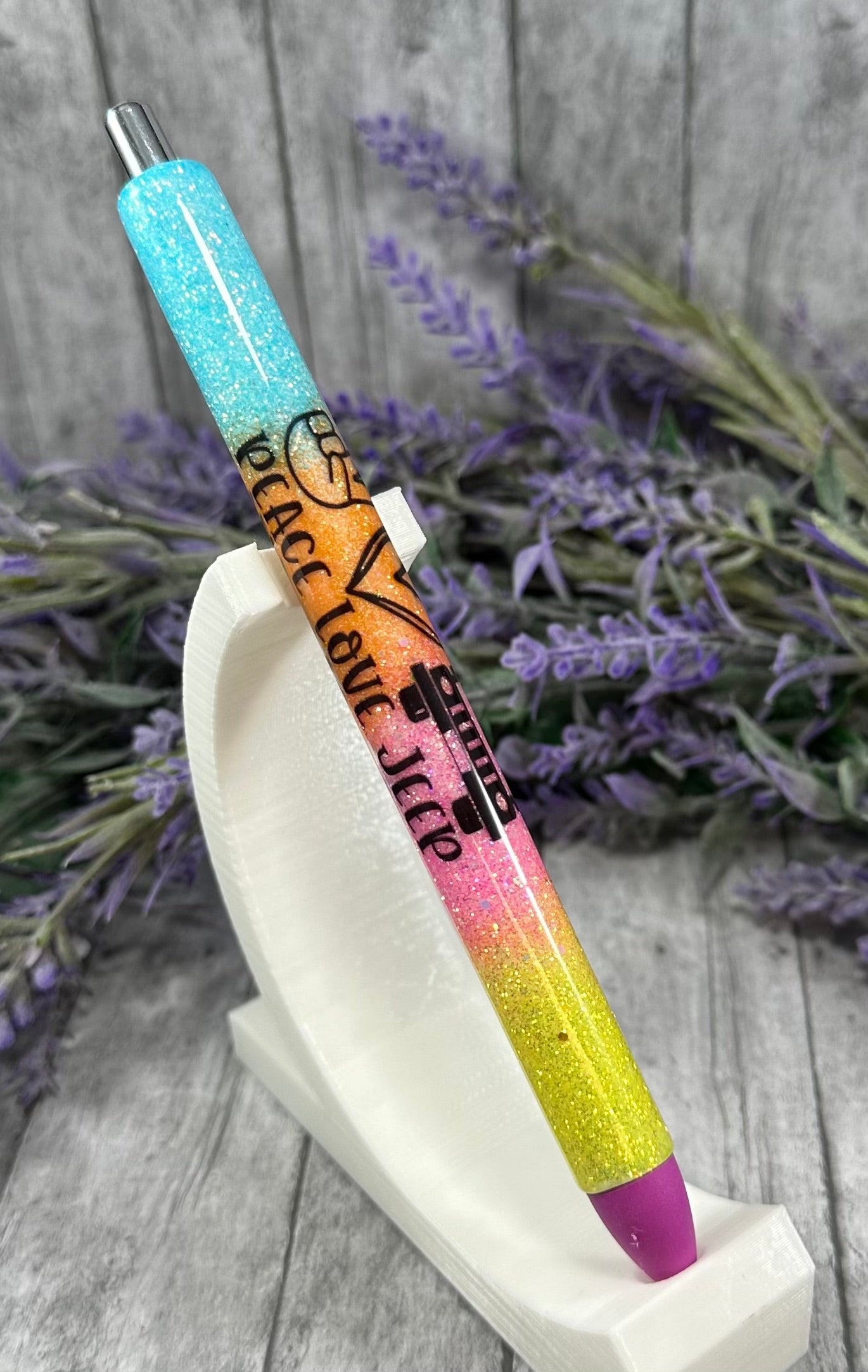 Custom Order Handmade Jeep glitter pen with free refill