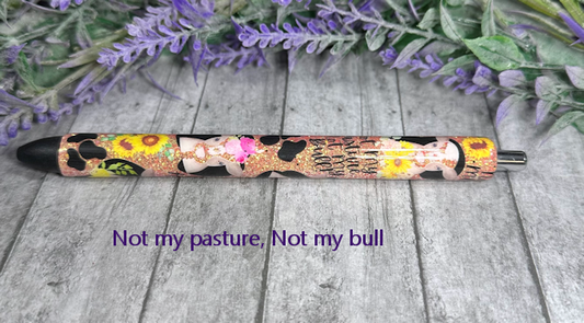 Handmade Sassy Heifer Cow glitter pen with free refill