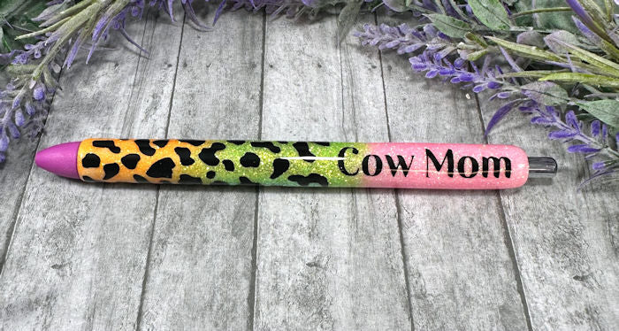 Custom Order Handmade Pet paws Rainbow glitter pen with free refill