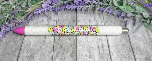 Handmade Anxiety quote glitter pen with free refill