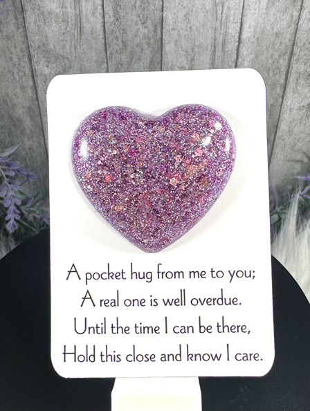 Handmade Pocket Hug Chunky Lavender and Pink