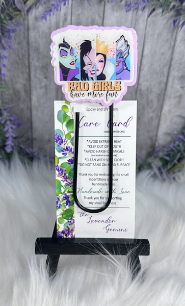 CLEARANCE Witches Jumbo Paper Clip Bookmark