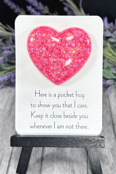 Handmade Pocket Hug Bright Pink Chunky