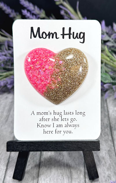 Handmade Pocket Hug Bright Pink and Gold