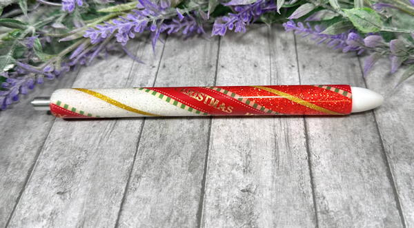 Handmade Merry Christmas ombre glitter pen with free refill