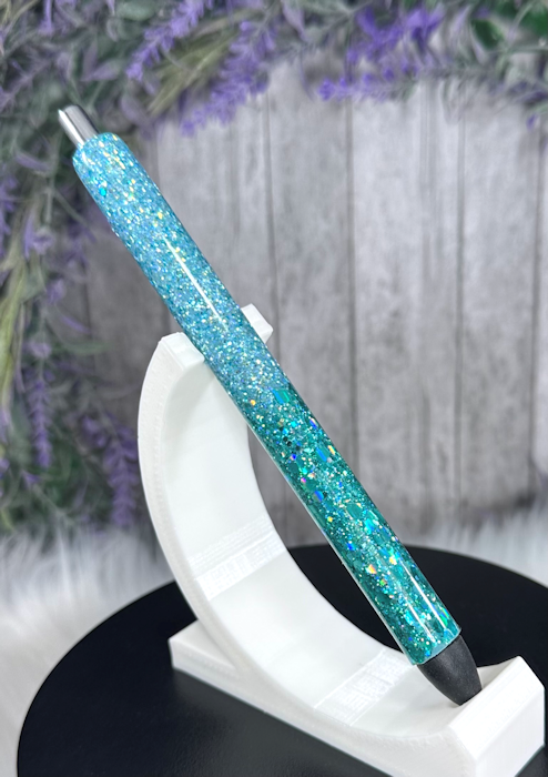 Handmade Aquas glitter pen with free refill
