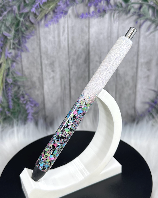 Handmade Multi Color Chunky Ombre glitter pen with free refill