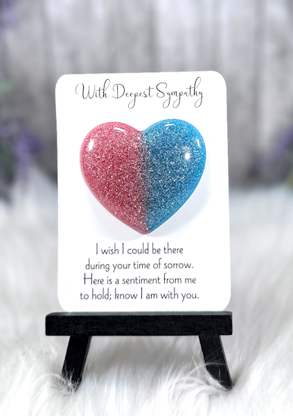 Handmade Pocket Hug Bright Pink and Blue 1