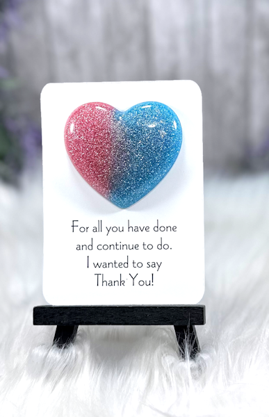 Handmade Pocket Hug Bright Pink and Blue 3