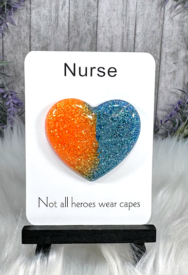 Handmade Pocket Hug Orange and Blue