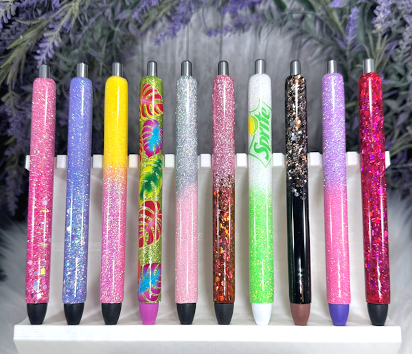 Handmade Beach Plants glitter pen with free refill