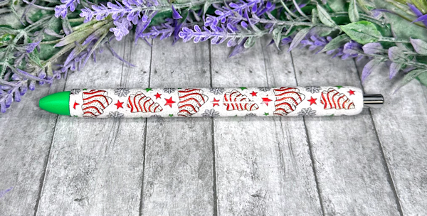 Handmade Christmas Tree Snacks glitter pen with free refill