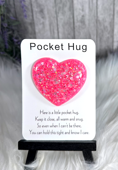 Handmade Pocket Hug Bright Pink