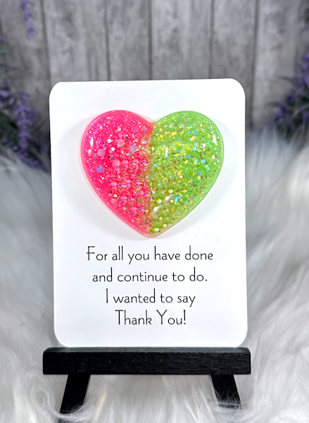 Handmade Pocket Hug Bright Pink and Bright Green