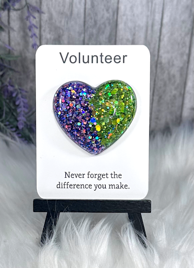 Handmade Pocket Hug Chunky Purple and Green