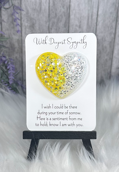 Handmade Pocket Hug Yellow and White