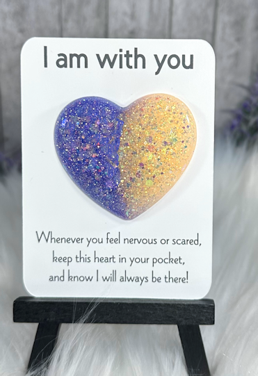 Handmade Pocket Hug Purple and Peach