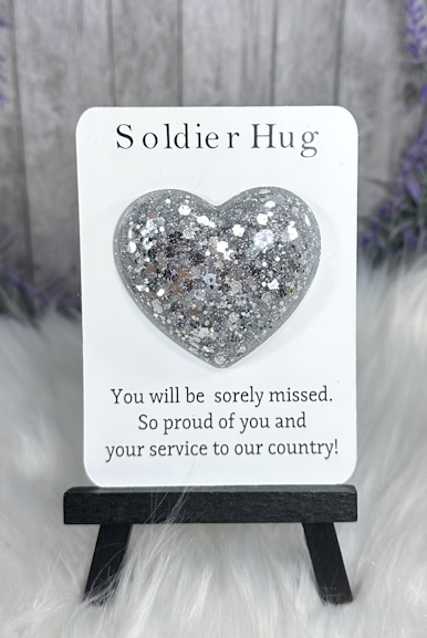 Handmade Pocket Hug Silver Chunky