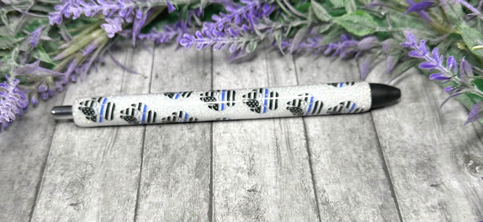 Handmade Police Dog Paws K9 glitter pen with free refill