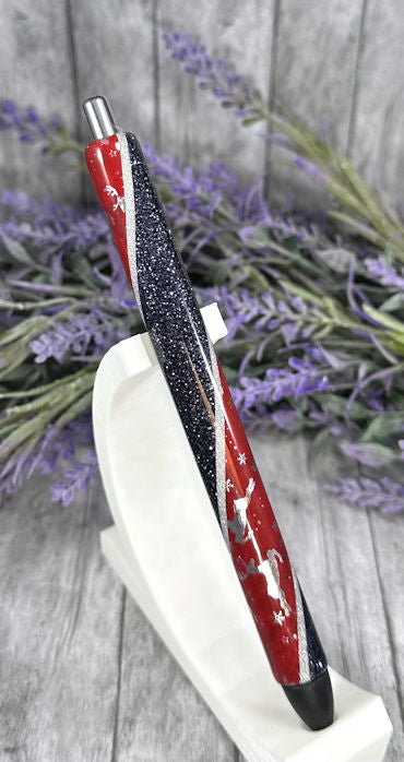 Handmade Christmas Reindeer glitter pen with free refill