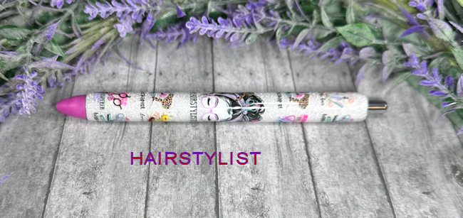 Handmade Pickle Lover glitter pen with free refill