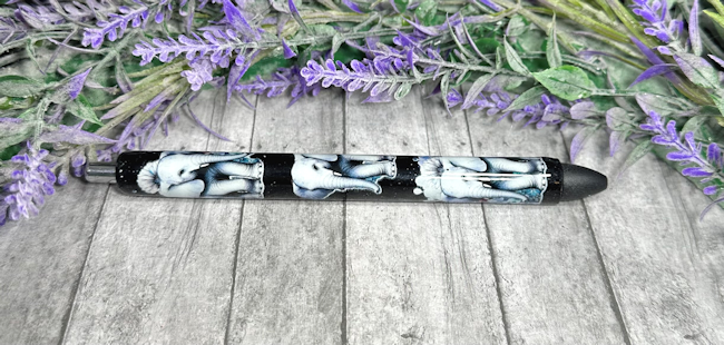 Handmade Elephants glitter pen with free refill