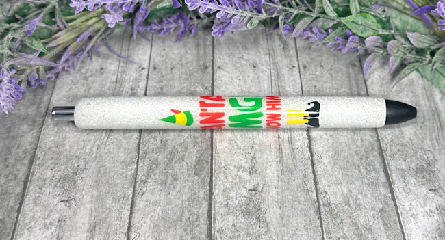 Handmade Elf glitter pen with free refill