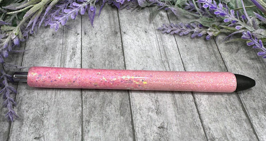 Handmade Pinks Ombre glitter pen with free refill