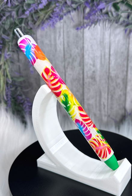 Handmade Colorful Palm Leaves glitter pen with free refill