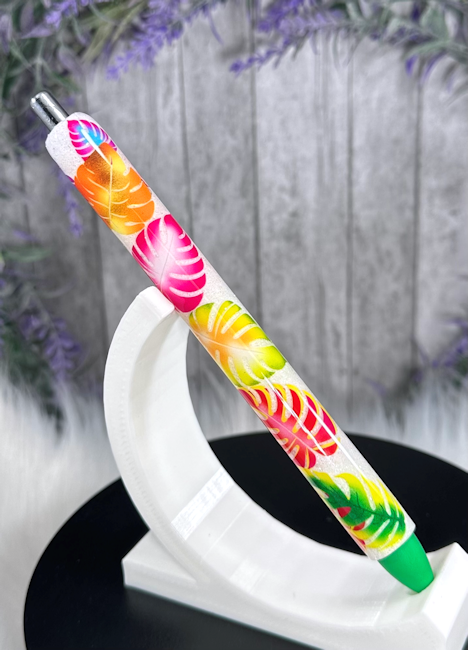 Handmade Colorful Palm Leaves glitter pen with free refill