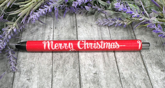 Handmade Merry Christmas Washi Tape glitter pen with free refill 3