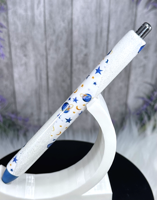 Handmade Planets and Space glitter pen with free refill