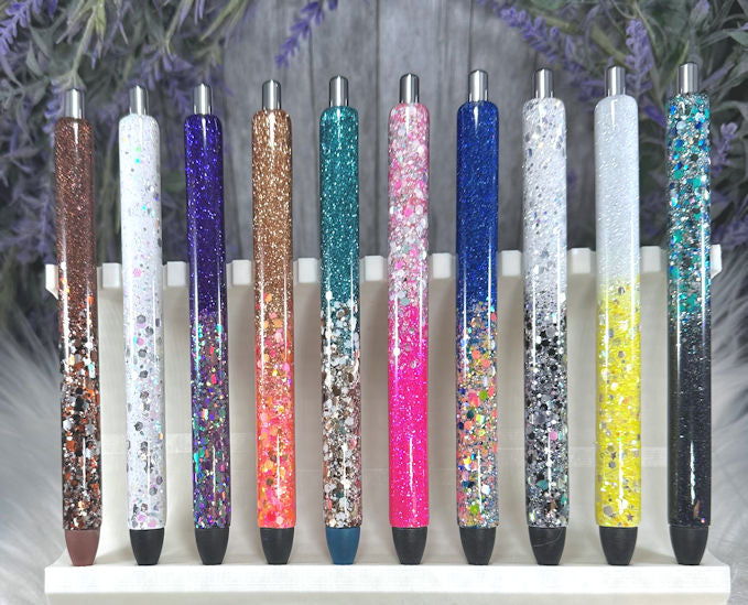 Handmade Ombre Yellow glitter pen with free refill