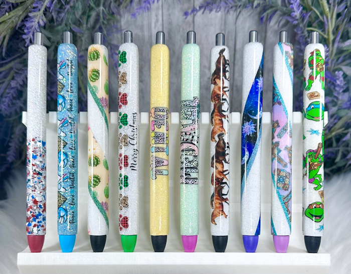 Handmade Dental Assistant Left Handed glitter pen with free refill