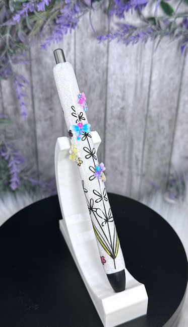 Handmade Miniature Dragonflies glitter pen with free refill