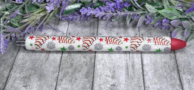 Handmade Little Debbie Cakes glitter pen with free refill 7
