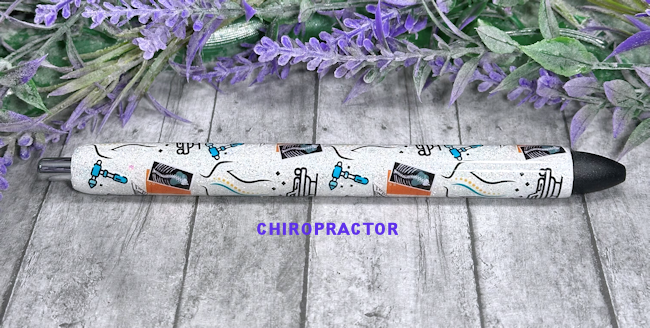 Handmade Chiropractor glitter pen with free refill