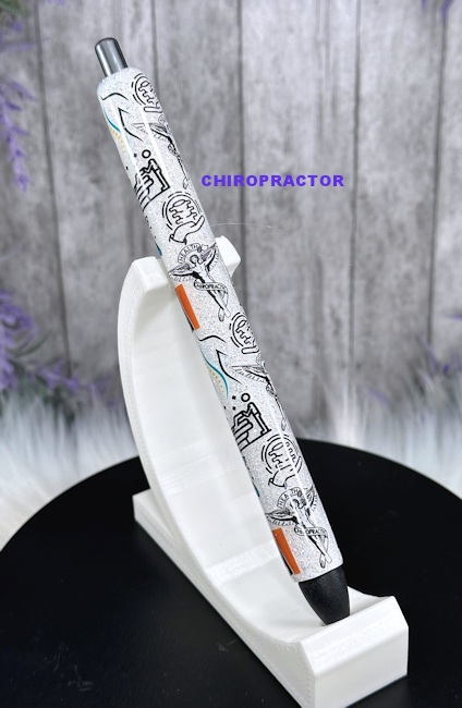 Handmade Chiropractor glitter pen with free refill