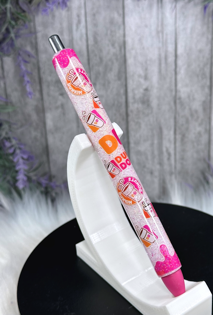 Handmade Dunkin Donuts glitter pen with free refill