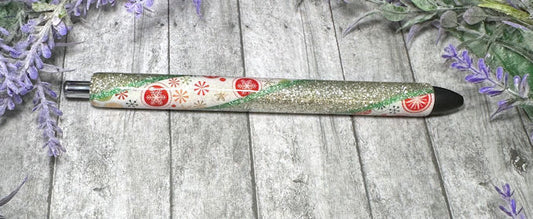 Handmade Christmas Washi Tape glitter pen with free refill