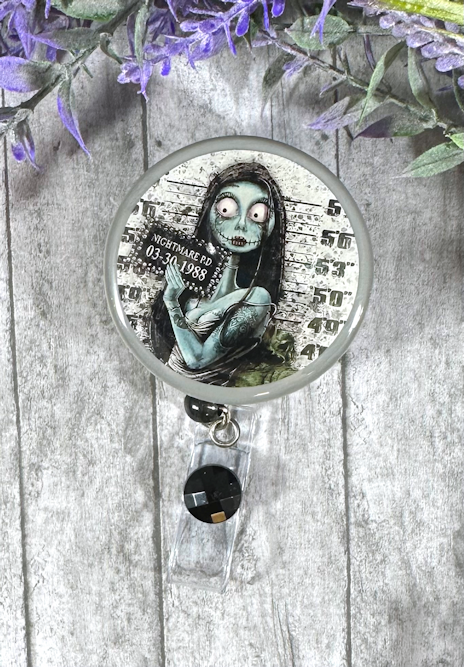 Handmade Halloween Sally Badge Reel