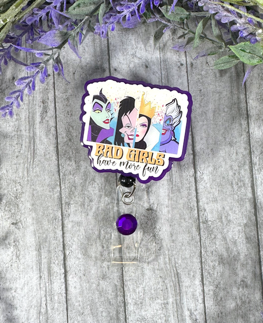 Handmade Disney Bad Girls Badge Reel