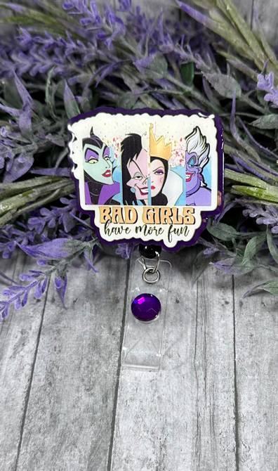 Handmade Disney Bad Girls Badge Reel