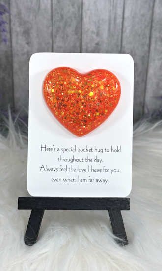 Handmade Pocket Hug Bright Orange