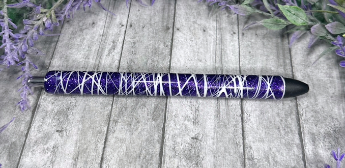 Handmade Purple Spider Gel pen with free refill