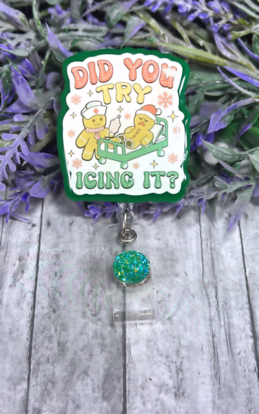 Handmade Christmas Nurse Badge Reel 2